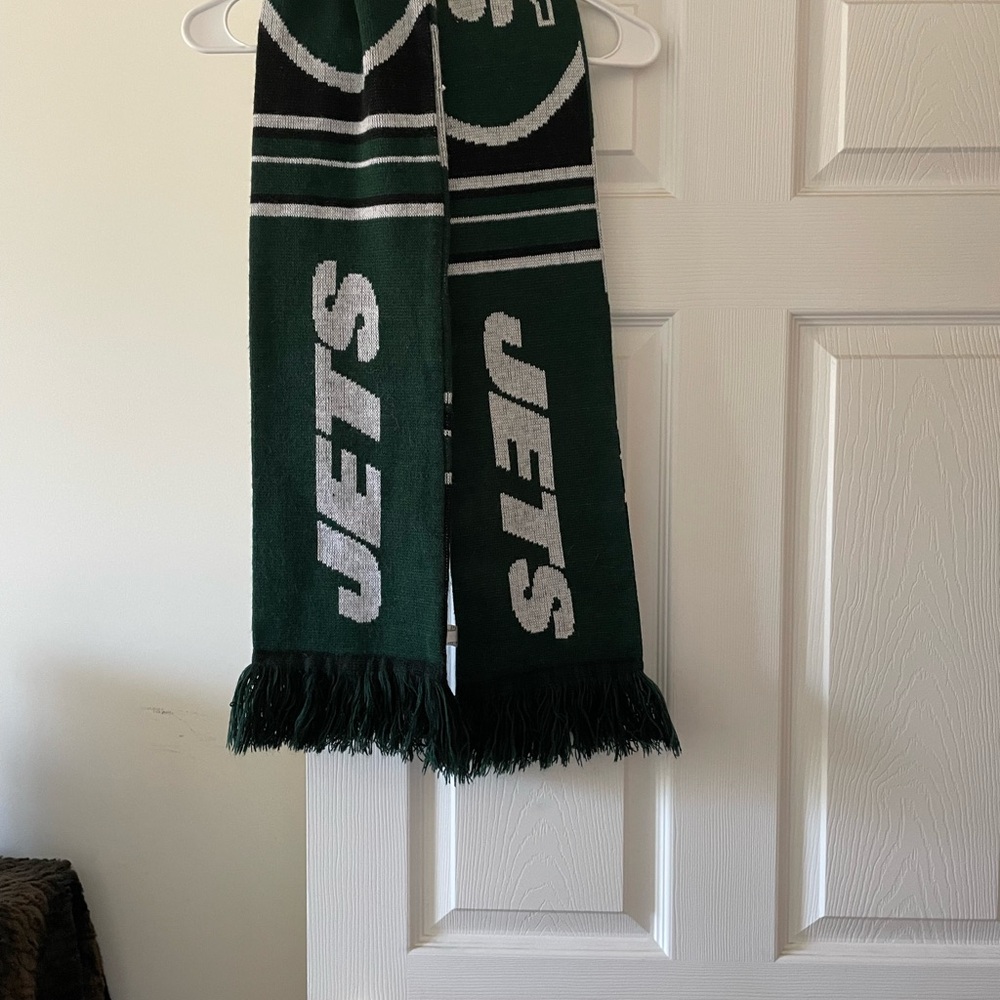 Green and Gray Jets Scarf